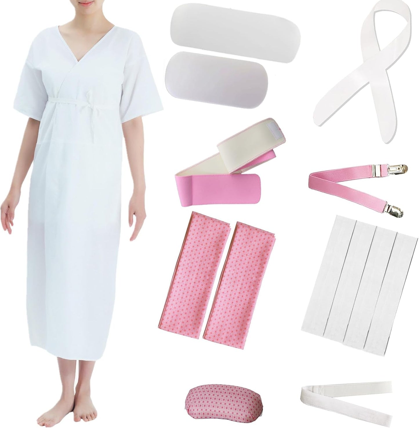 [TOuWA] Kimono Dressing Set, Yukata, Kimono Accessories, 14-piece Set, Washable, All Year Round (Kimono Underwear, Front Plate, Back Plate, Dressing Belt, Waist Strap, Magic Belt, Collar Core, Date