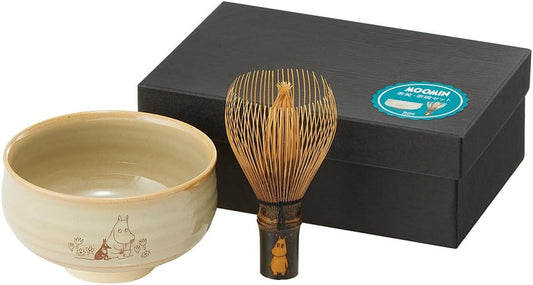 Skater CHKCH1-A Matcha Bowl, Chasen Set, Pottery, Akashiyaki, Tea Ceremony, Chasen, Nara, Takayama Chasen, Tea Utensils, Moomin, Made in Japan, Akahadayaki, Oshio Keidan, Chumimon Kubo