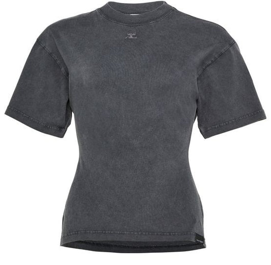 COURREGES ベルト付き ストーンウォッシュ Tシャツ - Image 1
