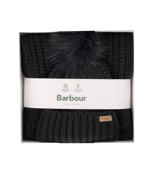 Barbour Saltburn Black Beanie + Scarfセット - Image 1