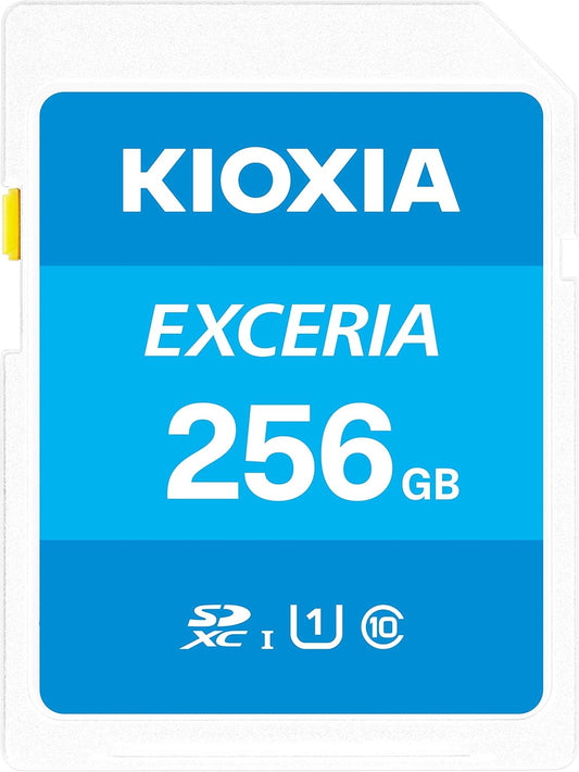 KIOXIA KLNEA256G Former Toshiba Memory SD Card, 256 GB, SDXC, UHS-I Class 100 MB/s Reading Speed, Made in Japan, Genuine Product