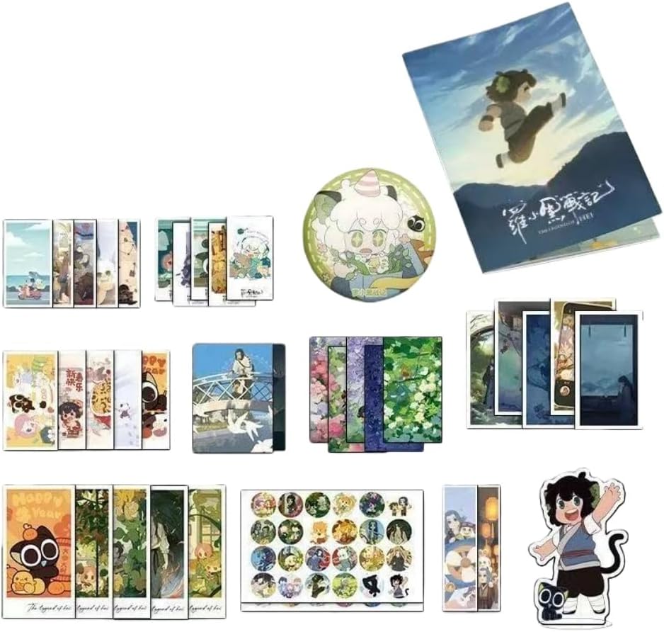 Rakokokoku Battle Supplies, Lucky Bag Support Box, 116 Piece Set, Commemorative Illustration Book, Key Holder, Badge Acrylic Standing Card Poster Collection Not Licensed