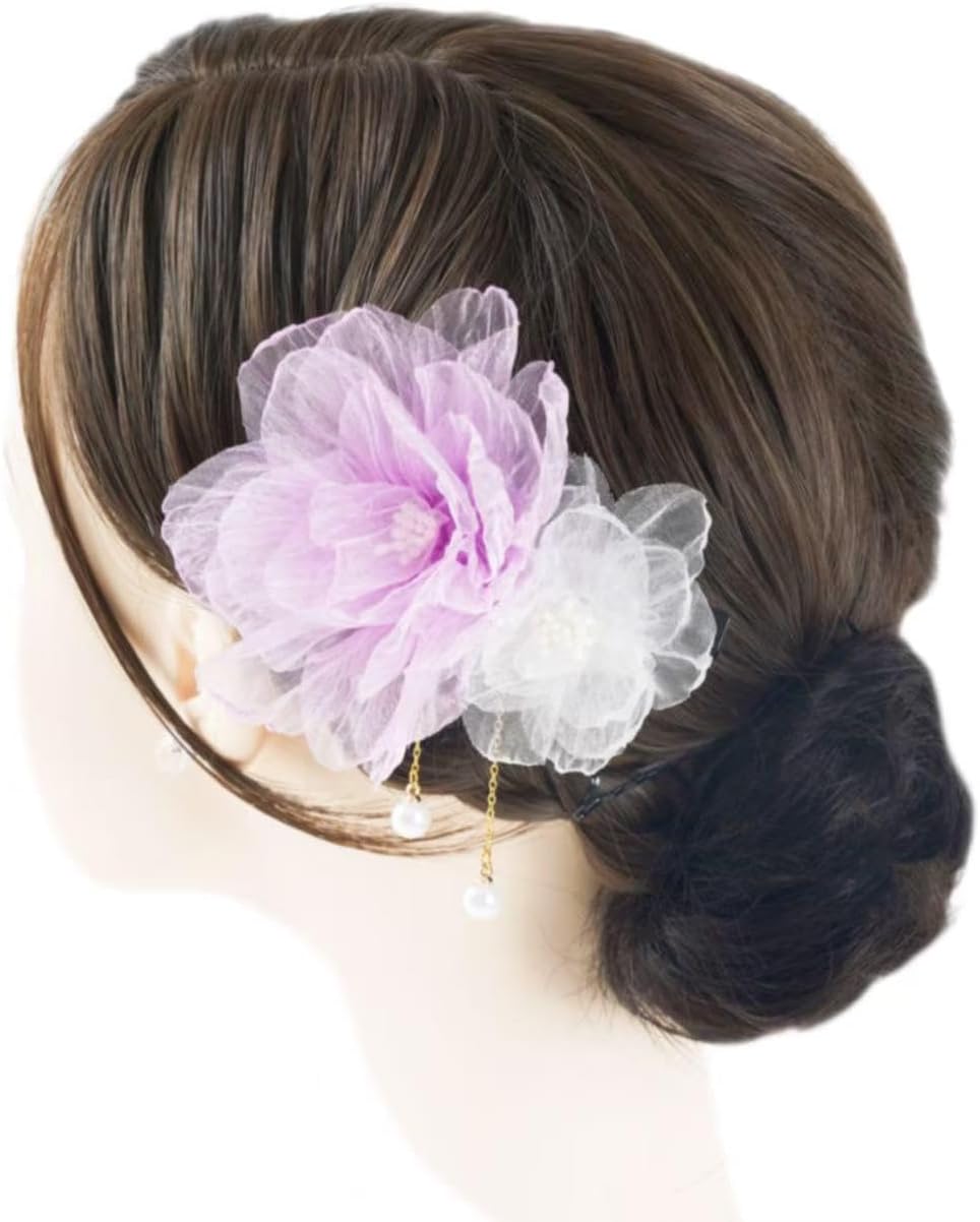 lalabeauty Yukata, Hair Ornament, Pearls, Kimono, Hair Ornament, Fireworks Festivals, Simple, Flowers, Short, Hakama, Coming-of-age Ceremonies, Graduation Ceremonies, Front Photo Shoots, Brides