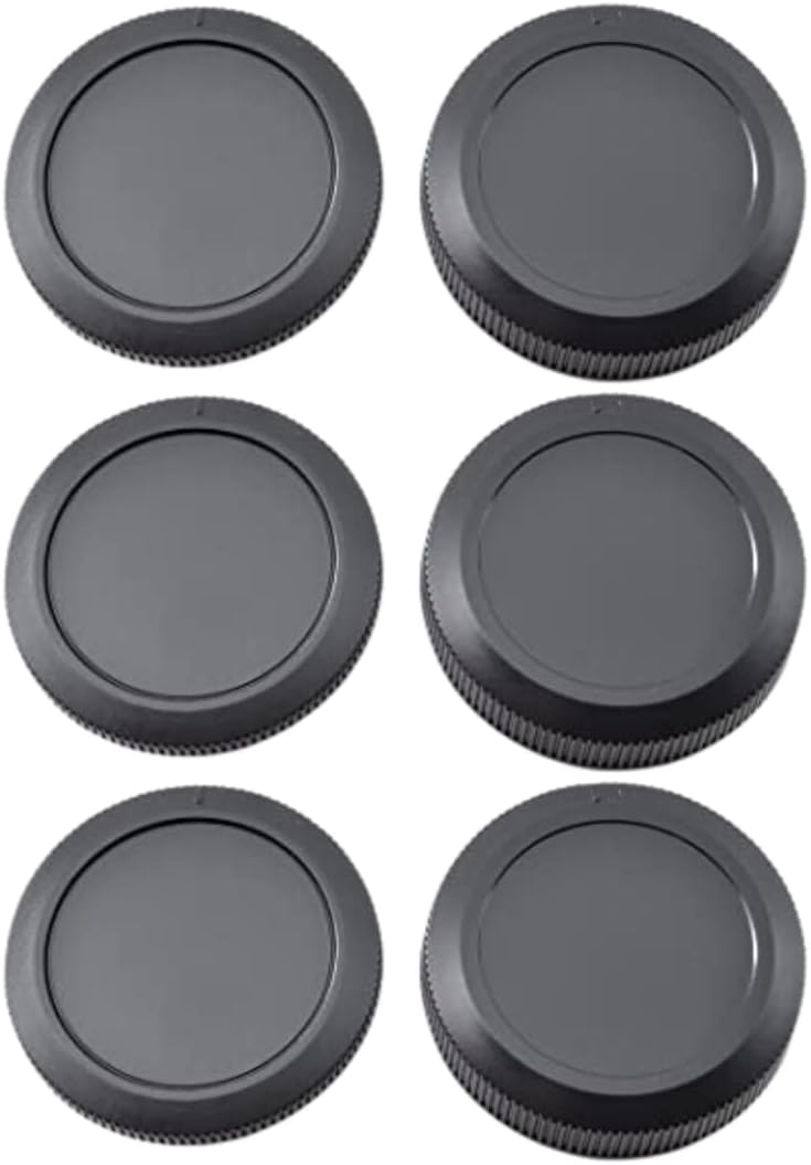 ATAK Canon RF EF EF-S Mount All Compatible Cap/Lens Rear Caps & 3 Body Caps 6 Total (Compatible with Canon Canon RF EF EF-S Mount)