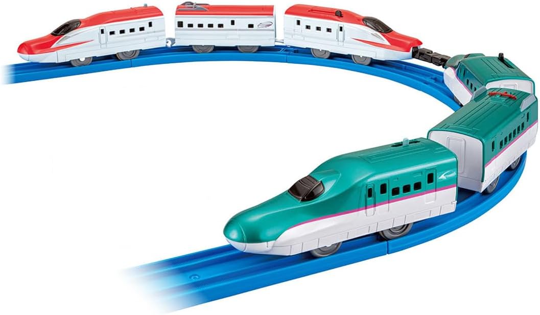Takara Tomy Plarail E5 Shinkansen & E6 Shinkansen Gacha Gacha Link Set Train Toy Vehicle Set for Ages 3 and Up