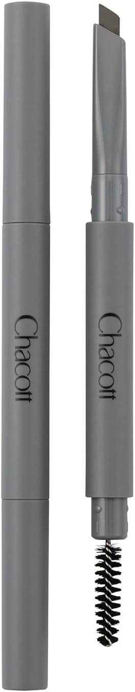 Chacott Chacot Brush-Up Eyebrow with Screw Brush Waterproof Formula for Women & Men Genderless Cosmetics Color 242 Gray Brown
