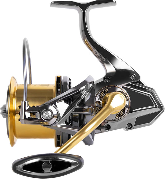 BILLINGS GLX Long Throw Spinning Reel, 44.1 lbs (20 kg), Maximum Braking Power, Surf Reel, Throwing, Farrow, CNC Aluminum Spool, 6+1 Bearings, For Saltwater, Large Fish Measurement, 8000-14000 Model