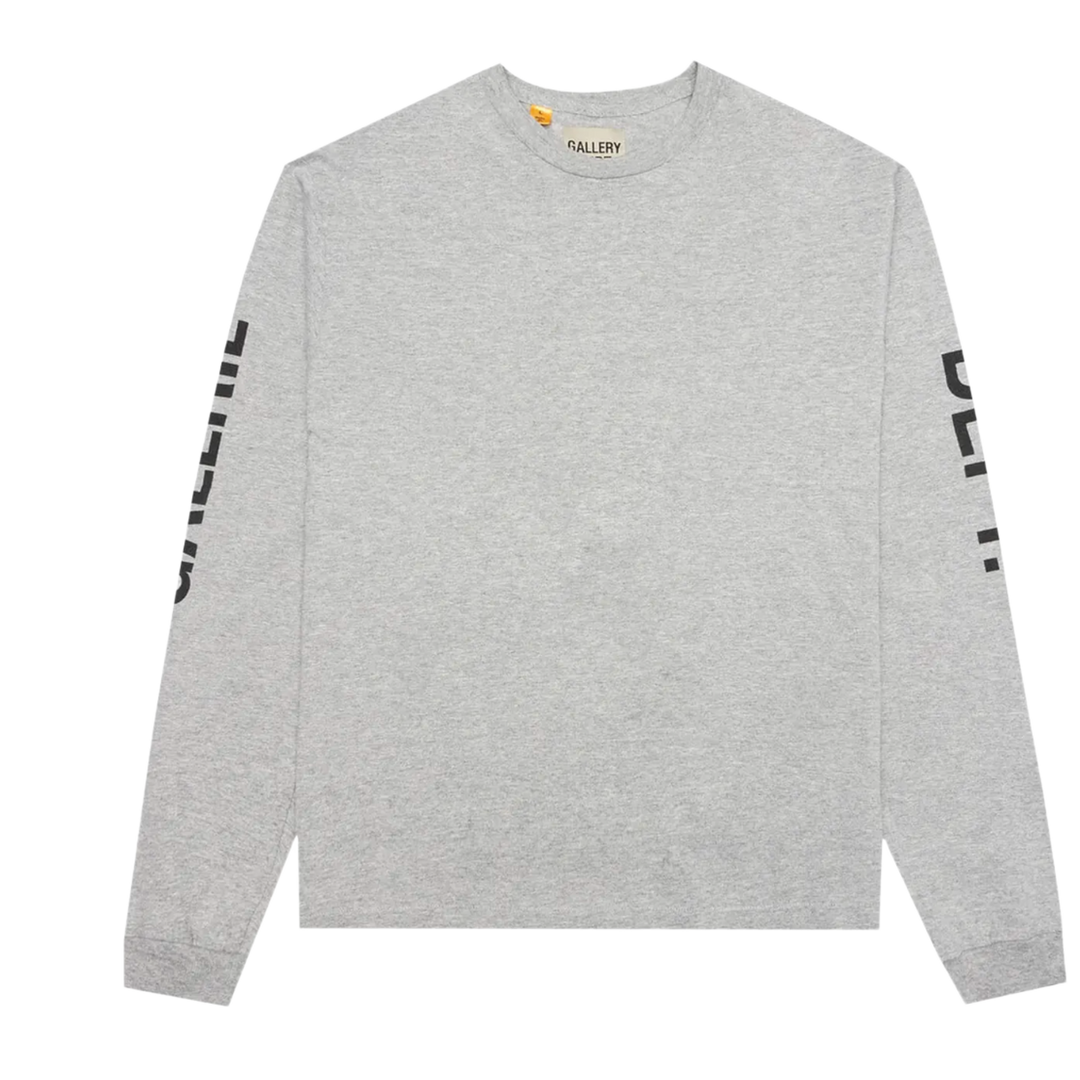 GALLERY DEPT GREY & BLACK 'FRENCH' LOGO LONGSLEEVE TEE