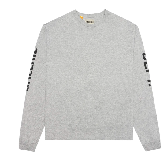 GALLERY DEPT GREY & BLACK 'FRENCH' LOGO LONGSLEEVE TEE