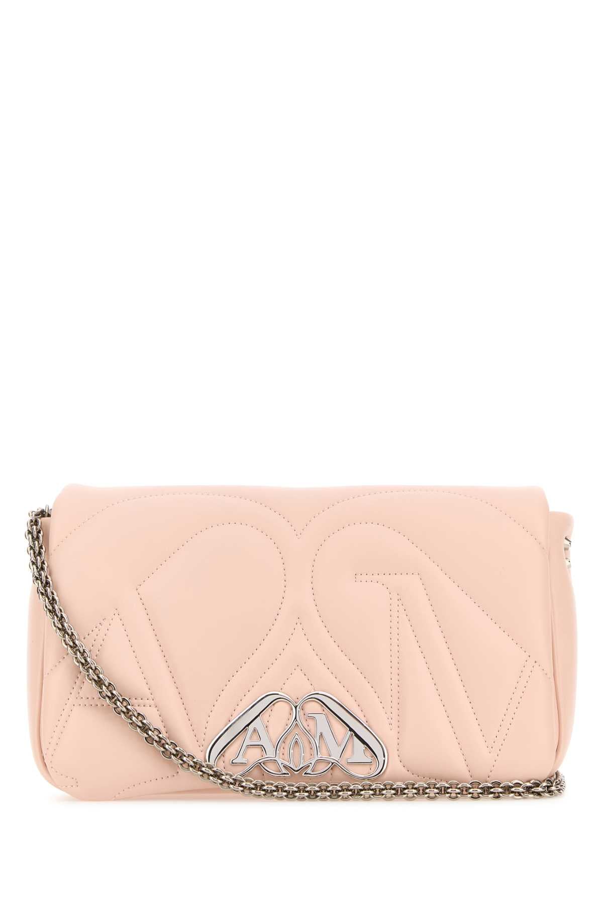 Alexander Mcqueen アレクサンダーマックイーンピンクレザースモールシールショルダーバッグ - Image 1