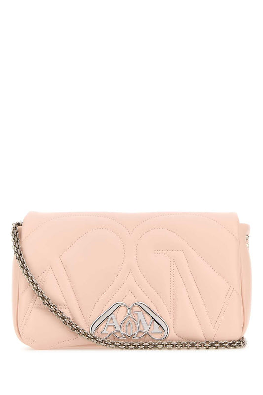 Alexander Mcqueen アレクサンダーマックイーンピンクレザースモールシールショルダーバッグ - Image 1
