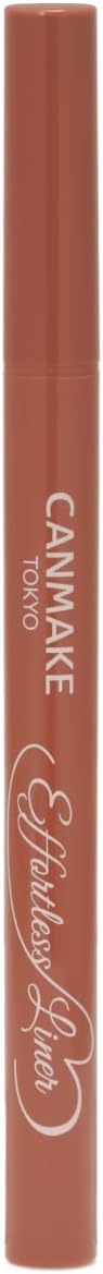 Canmake Effortless Liner 01 Fringe Terracotta 0.63ml Liquid Eyeliner Mess Orange Brown
