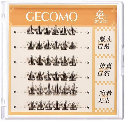 GECOMO #G6010 Lower False Eyelashes, Partial False Eyelashes, Straight Eyelashes, Natural False Eyelashes, No Glue Needed