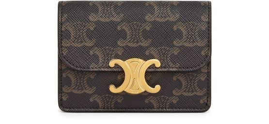 CELINE Card holder Triomphe in Triomphe canvas - Image 1