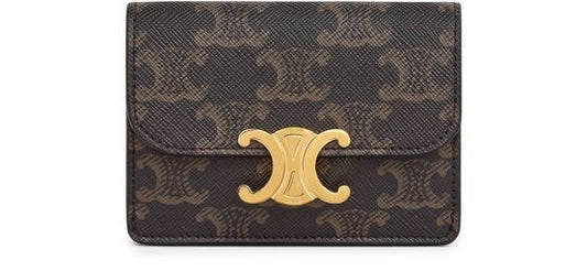 CELINE Card holder Triomphe in Triomphe canvas - Image 1