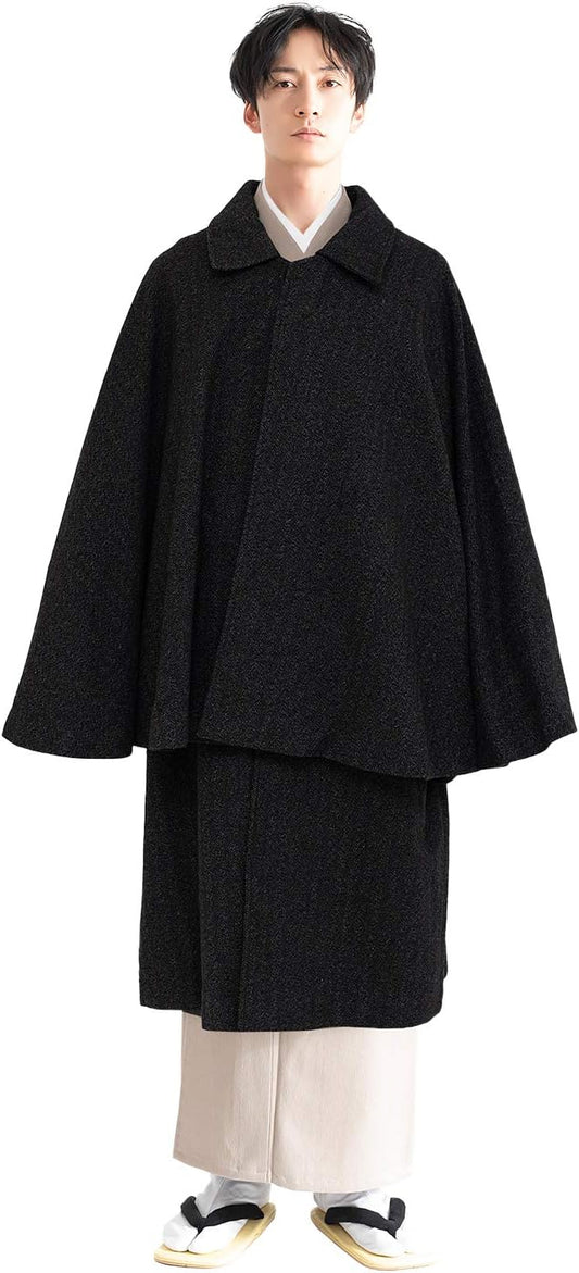 Kyoetsu Inverness Coat, Kimono Coat, Kimono, Men's, Men's