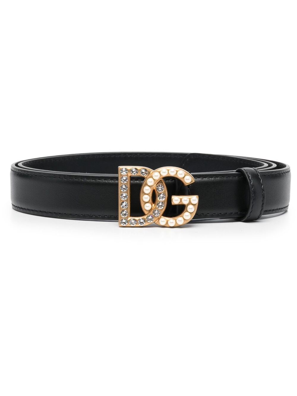 Dolce  Gabbana ドルチェ＆ガッバーナDGロゴレザーベルト - Image 1