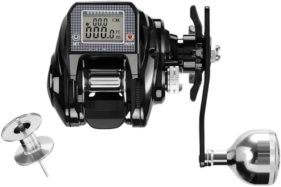 WXQ Electric Baitcasting Reel, 10 Speed Strong Magnetic Brake, Super Drag Power, Baitcasting Reel, Electric Reel, Easy to Use for Maximum Drag Saltwater Fishing, Ideal for Wild Fishing and Saltwater