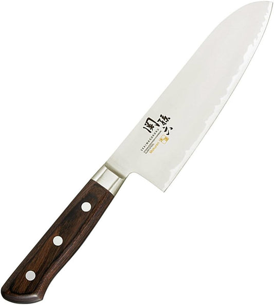 KAI Santoku Knife, Seki Magoroku, Magnolia, 6.5 inches (165 mm), Made in Japan, AE5156