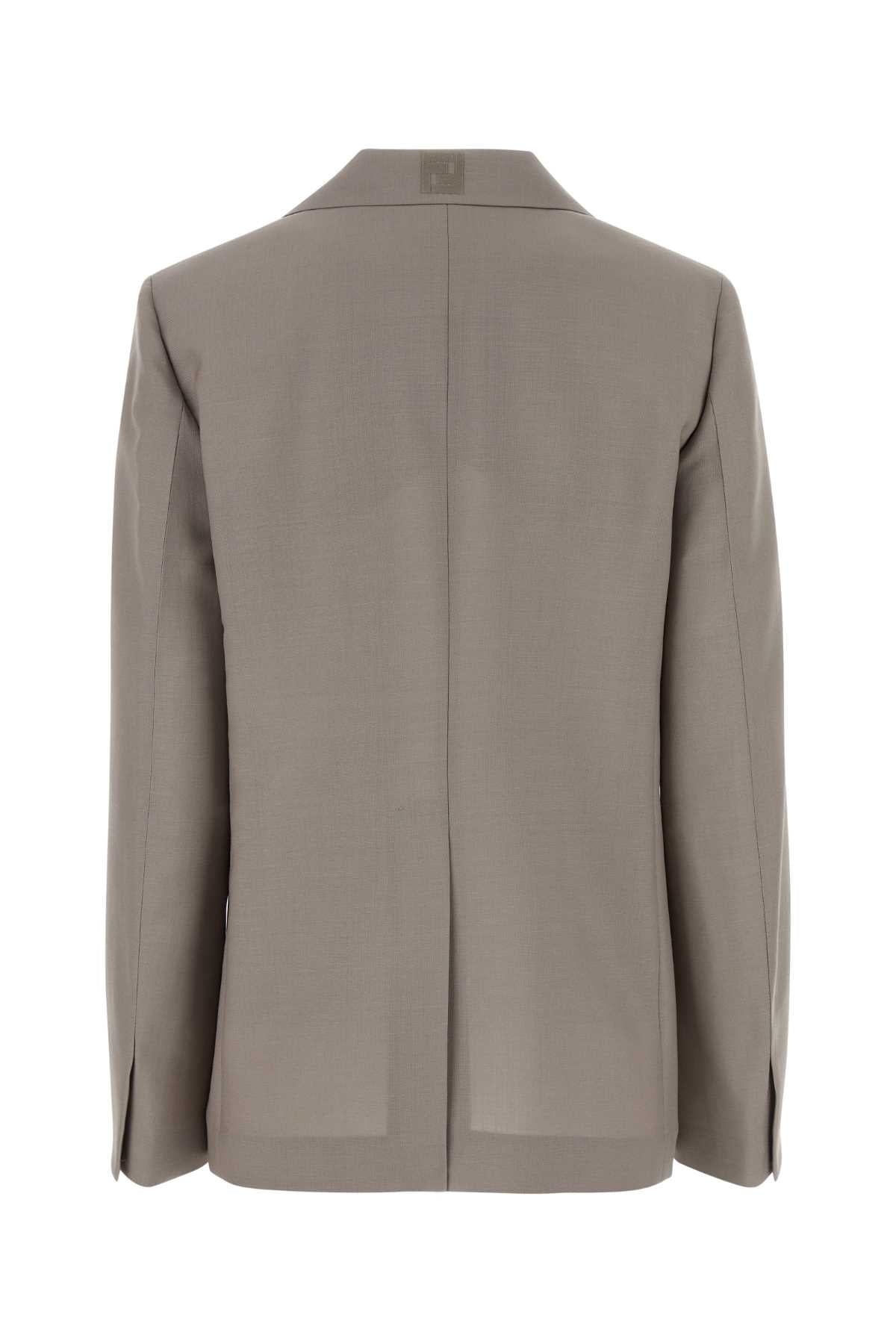 Fendi Dove Grey Mohair Blend Blazer - Image 1
