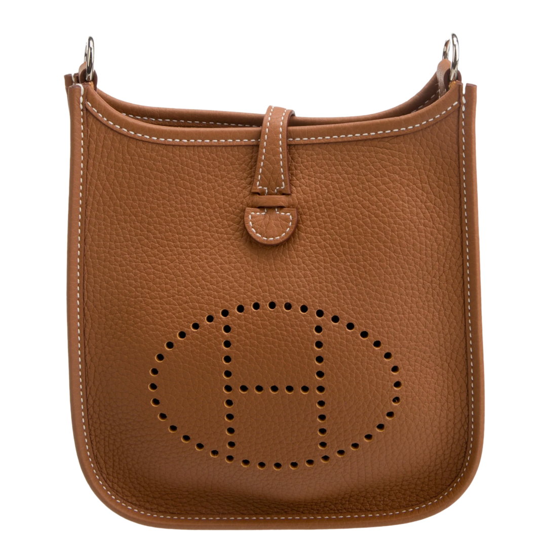 HERMÈS 'MINI CLEMECNE EVELYNE 2' TPM GOLD