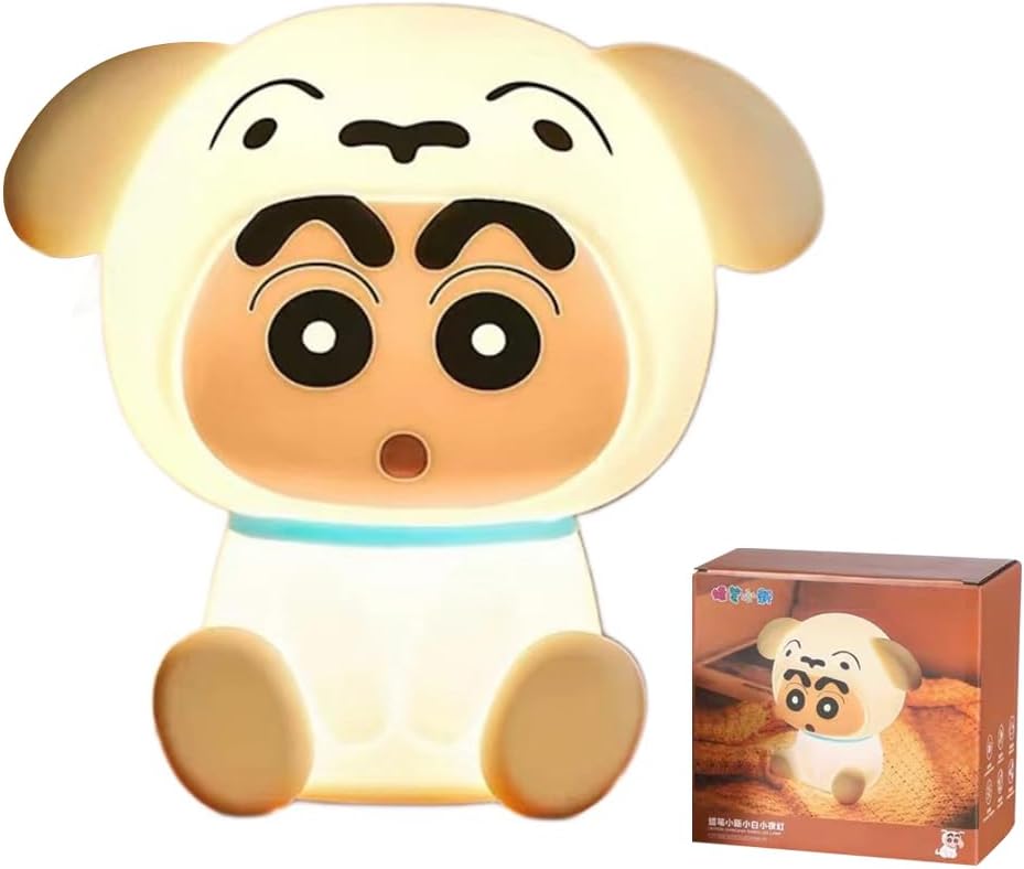 Crayon Shin-chan Bedside Light, Anime Goods, Night, Cartoon, Cute, Stylish, Brightness Adjustable, Desktop Figurine, Bedside Stand, Interior, Birthday Gift