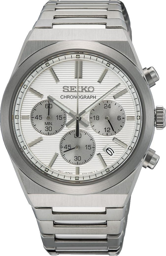 [セイコー] SEIKO 1/5秒クロノグラフ クオーツ CHRONOGRAPH QUARTZ メンズ 腕時計 SSB451P1 サファイアガラス シルバー 海外モデル [並行輸入品]
