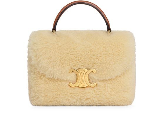 CELINE teen Nino bag in shearling and calfskin - Image 1