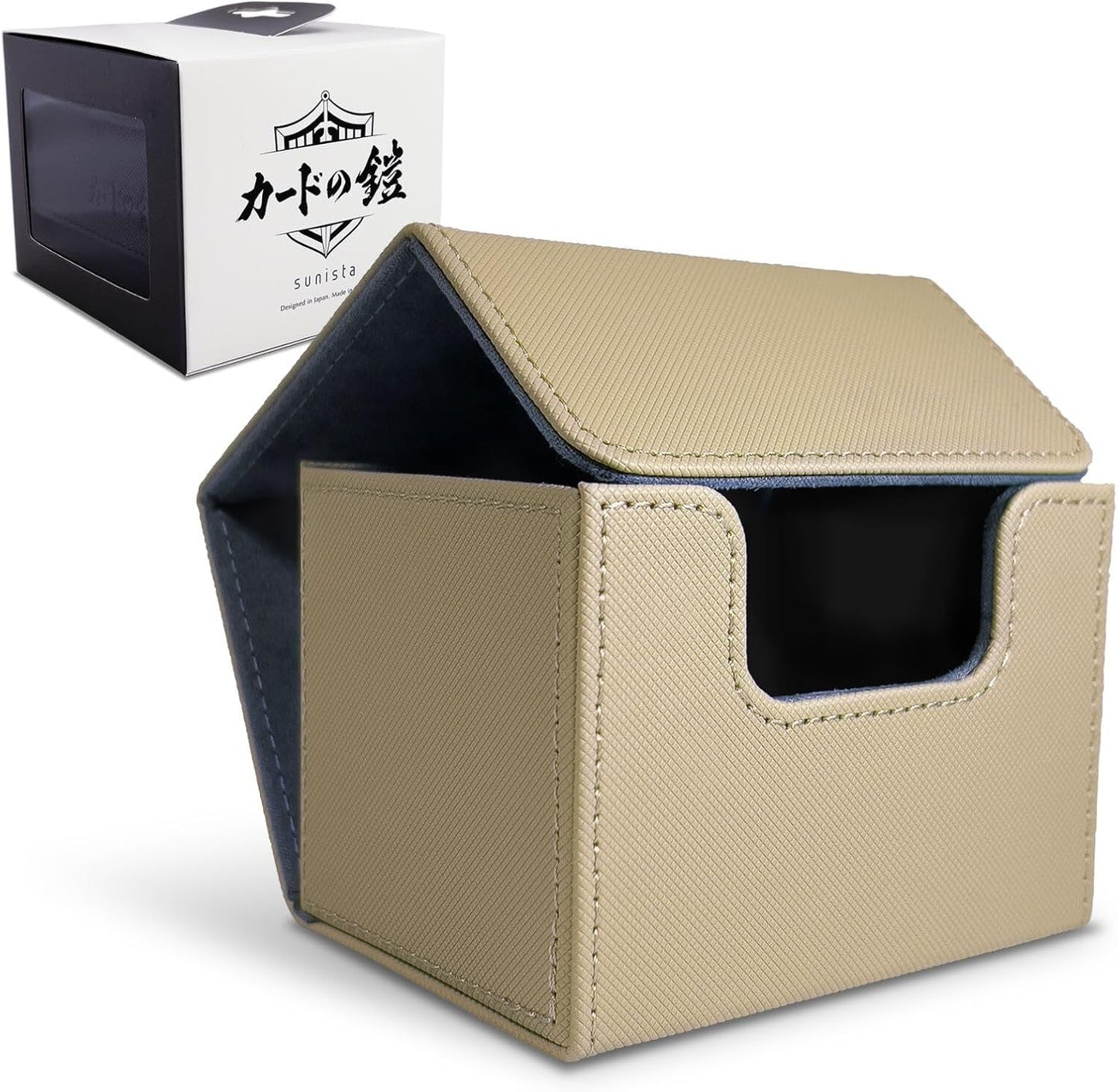 Card Armor Deck Case, 120 Sheets (Easy to Put In Side), Trading Card Case, Poke-Card, Dress, Duema, Beige, Sunista