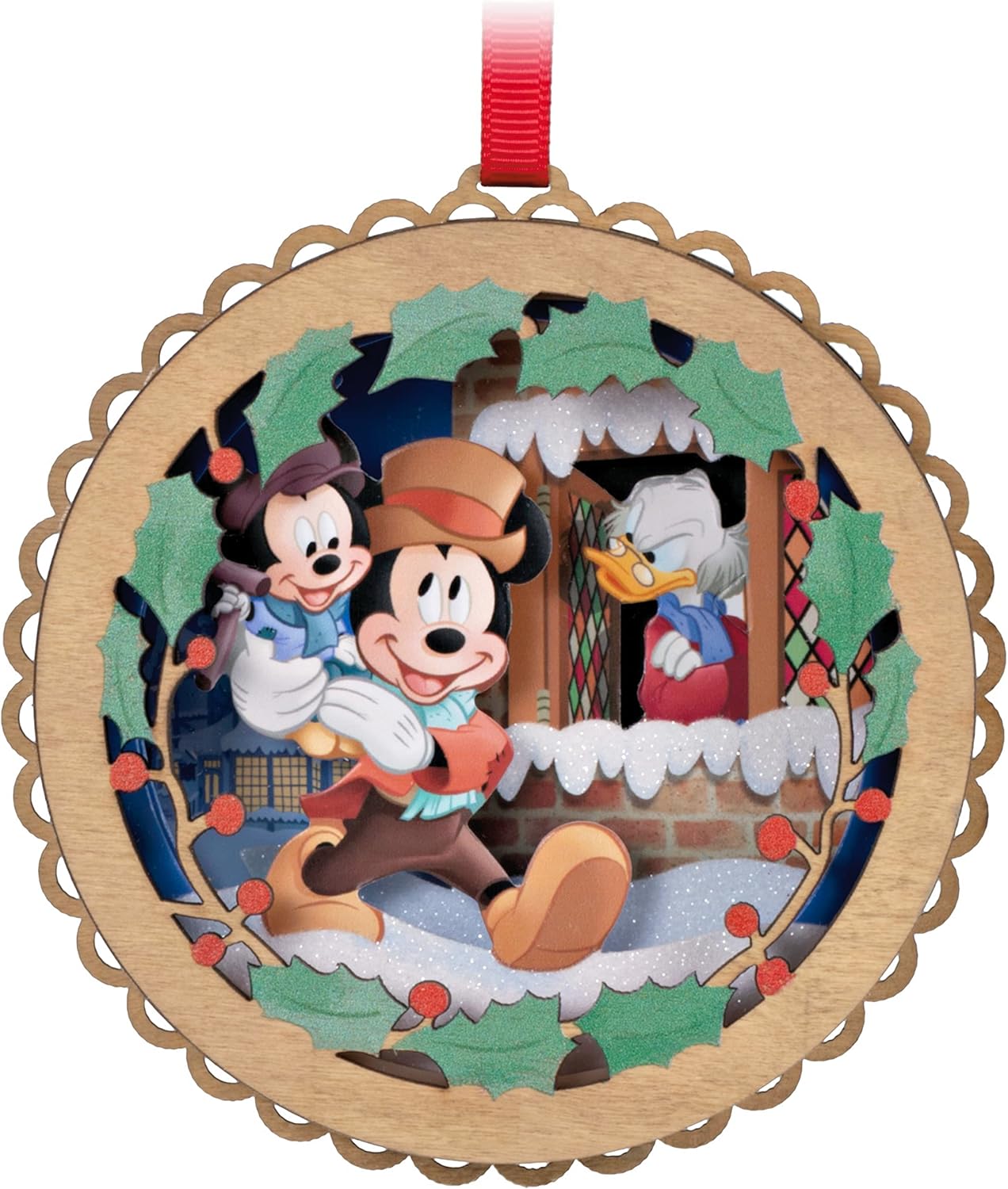 Hallmark Keepsake Adorno de Navidad 2023, Disney Mickey Christmas Carol 40 aniversario, regalos para fanáticos de Disney