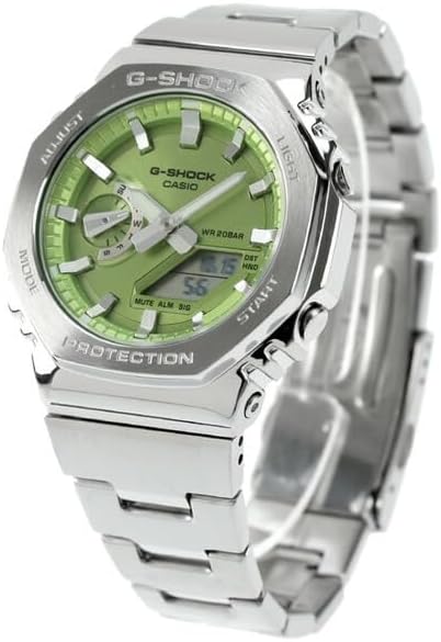 Casio G-Shock GM-2110D-3A Analog Digital 2100 Series Quartz Men's Watch, green, Bracelet Type