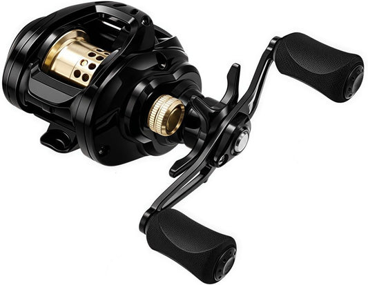 Bait Fishing Reel 7.3:1 Gear Ratio Digital Fishing Reel 10 Speed Magnetic Brake Fish Shot Alarm System Double Bearing 15kg Load Capacity Conical Line Exit Design Fast Line Exit Long Casting