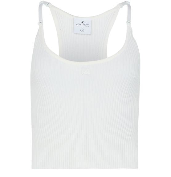 COURREGES Knitted Scuba vest top - Image 1