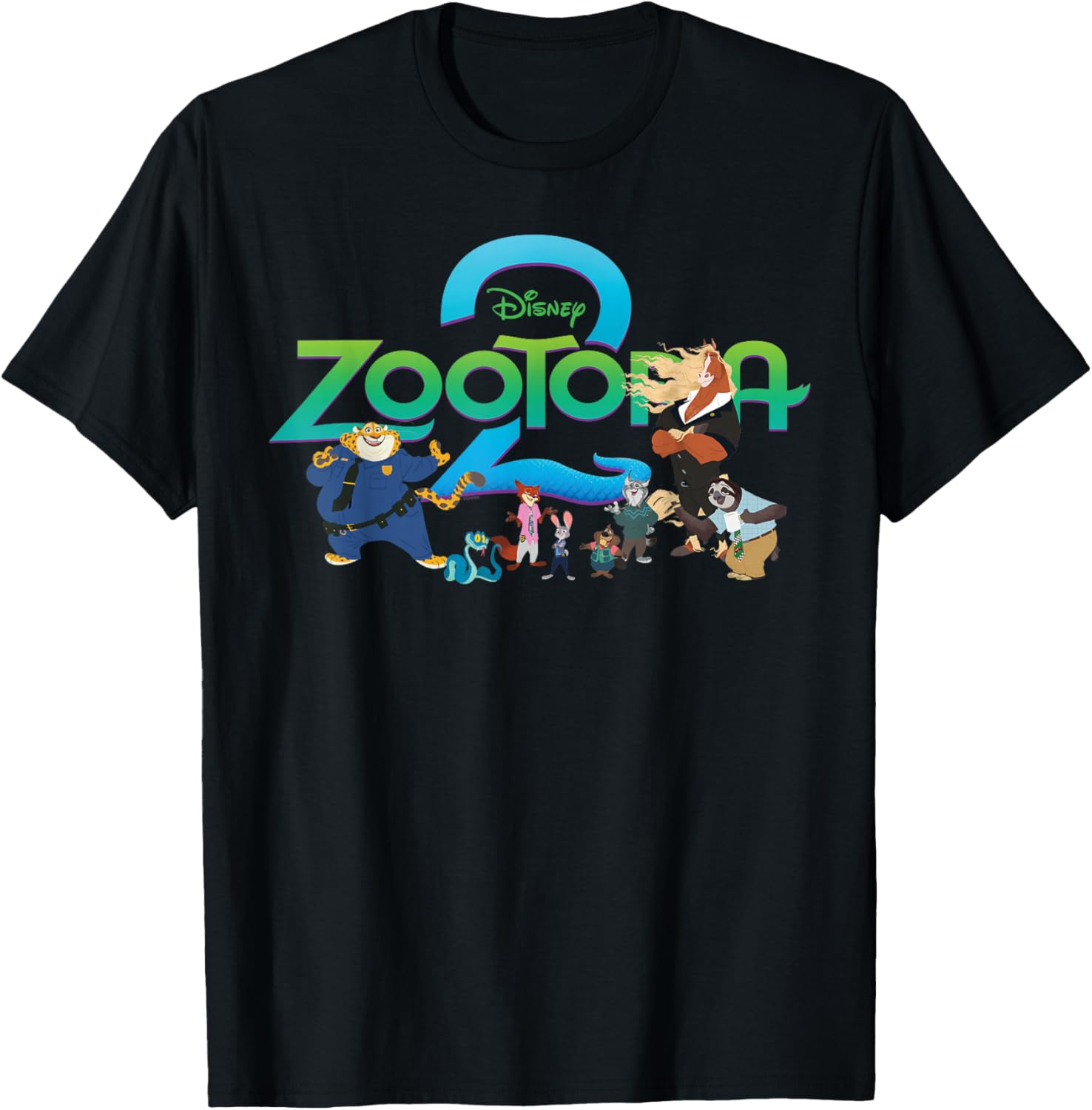 Disney Zootopia 2 Camiseta con Personajes Ilustrados y Logo