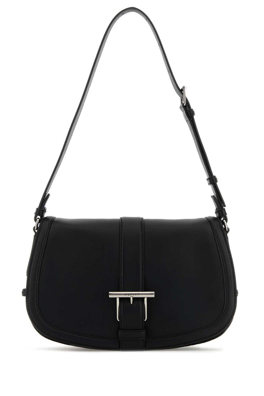 Alexander Mcqueen アレクサンダーマックイーンブラックレザーラージサッチェルクロスボディバッグ - Image 1