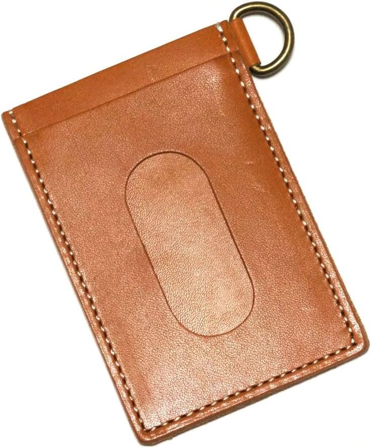 TOCHIGI LEATHER Pass Case, Commuter Pass Case, Tochigi Leather, Natural Leather Specifications, Slime Leather, Made in Japan, Braun