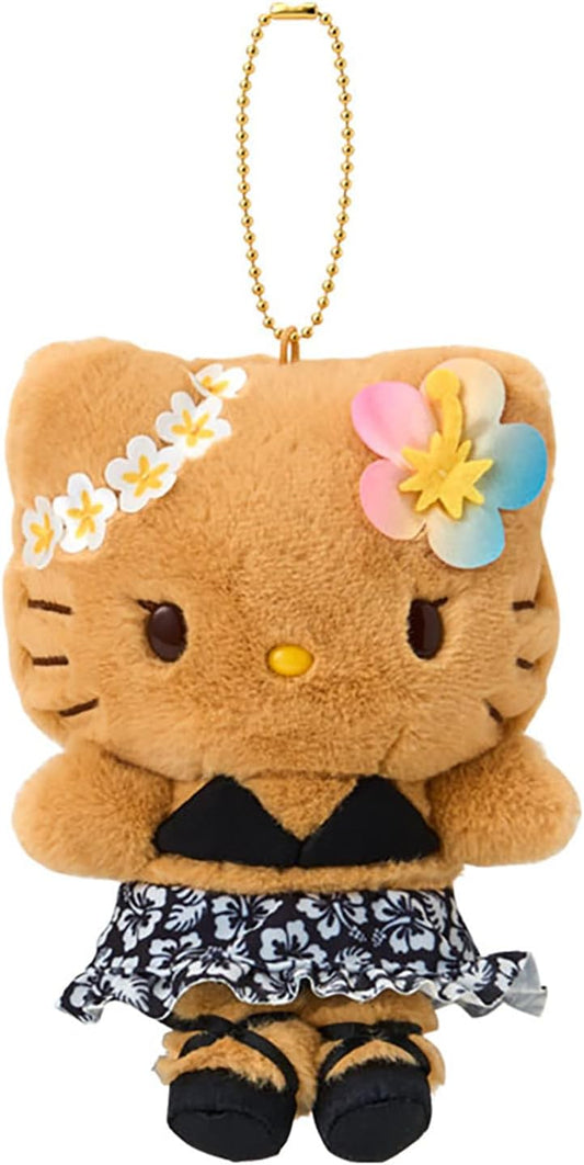 Sanrio 879631 Hello Kitty Mascot Holder (Coconut Vacation), Black, Polyester, Steel, For Ages 6 and Up