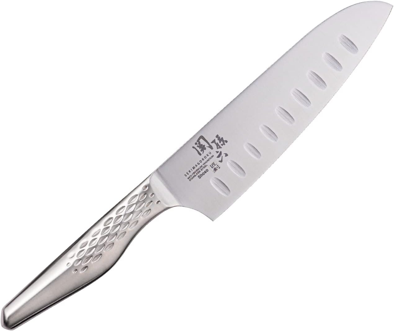 Kai Corporation KAI Santoku Knife, Dimple, Seki Magoroku Shoso, 6.5 Inches (165 mm), Made in Japan, Dishwasher Safe, AB5157
