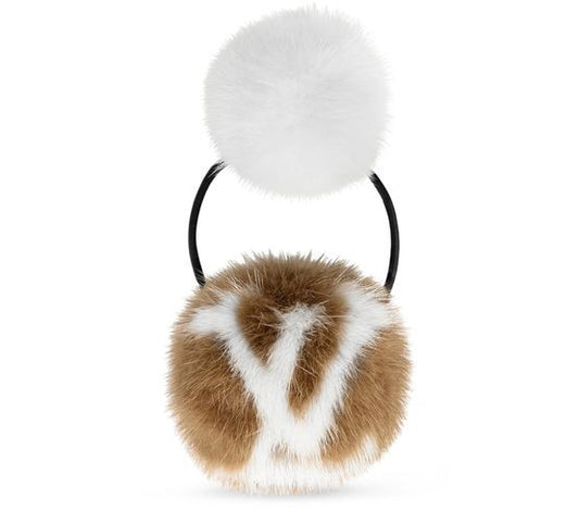 LOUIS VUITTON LV Cosy Mink Fur Elastic Scrunchie - Image 1