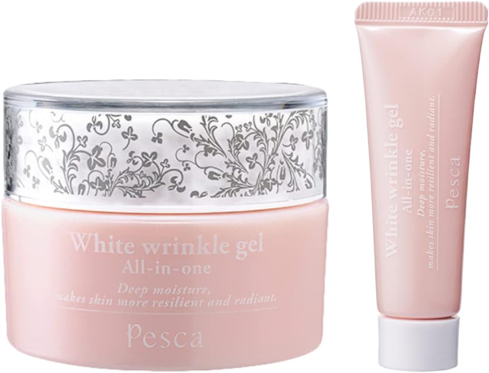 Pesca Medicated Wrinkle White Gel, Aging Care, All-in-One Gel, Medicated Wrinkle White Gel, 0.3 oz (10 g) (Not for Sale) Special Set, "Wrinkle Improvement, Whitening Care, Prevents Skin Roughness",