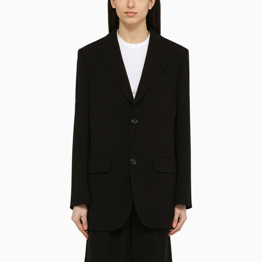 Ami Paris ウールのアミパリブラックシングル胸ジャケット - Image 1