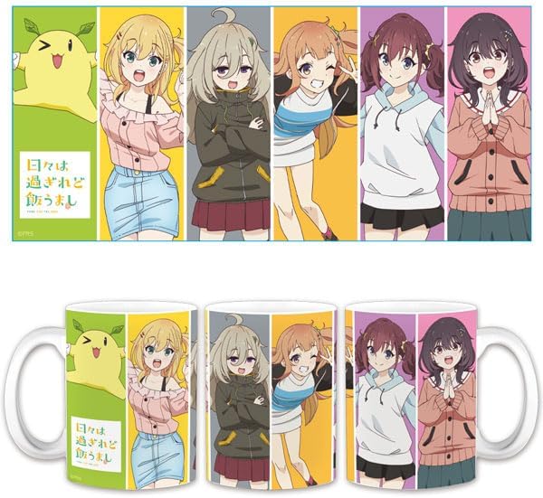 TV Anime "Days Gone Rice Uma" Mug, Mako & Kaa & Shinin & Tazuji & Nana & Mokotaro