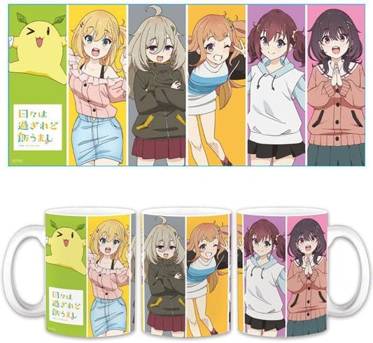TV Anime "Days Gone Rice Uma" Mug, Mako & Kaa & Shinin & Tazuji & Nana & Mokotaro