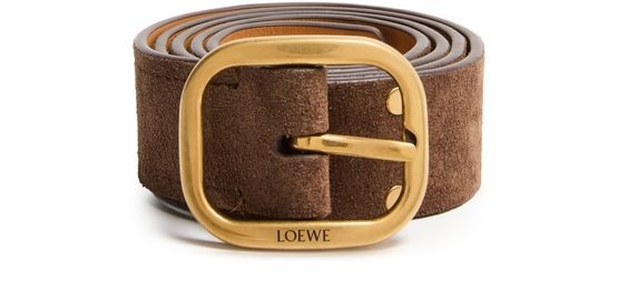 LOEWE Rounded soft studded belt in suede calfskin - Image 1