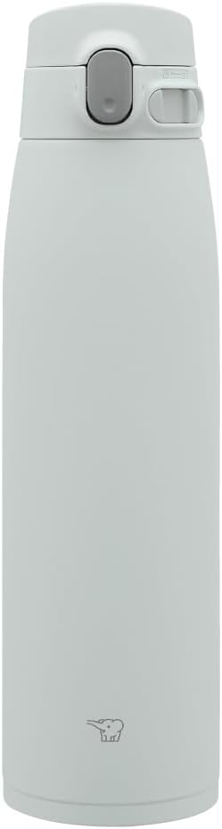 Zojirushi Thermos, Seamless Straw, Large Capacity 32.4 fl oz (950 ml), One-Touch Stainless Steel Mug, Matte Gray, Integrated Lid and Gasket, Easy to Clean, Only 3 Parts to Wash, SM-VS95-HM