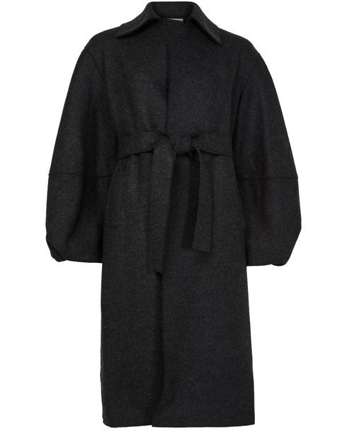 HARRIS WHARF LONDON Puff-sleeved coat in pressed wool - Image 1