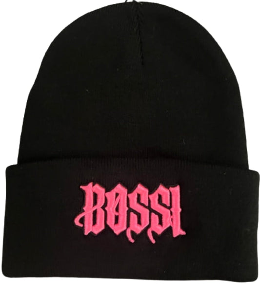 BOSSI X SRLA 'BLACK/PINK' BEANIE