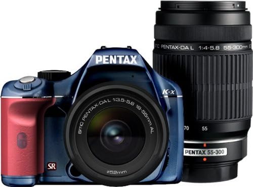 PENTAX デジタル一眼レフカメラ K-x ダブルズームキット ネイビー/レッド 094