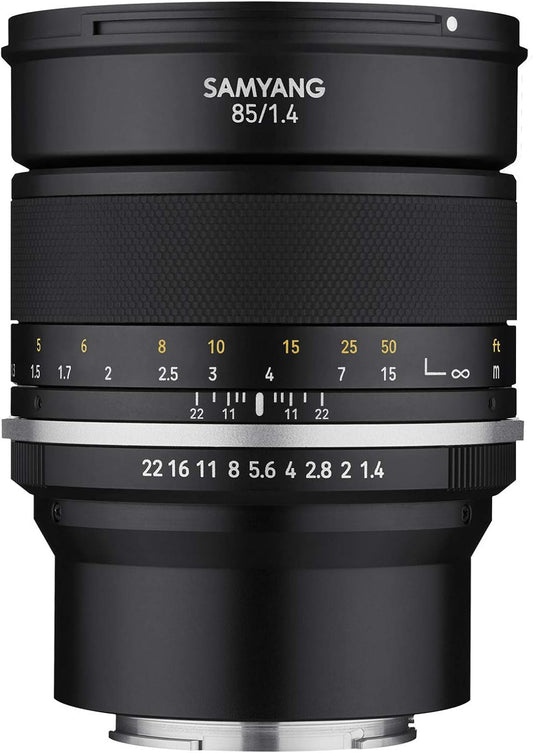 SAMYANG MF 85mm F1.4 MK2 Monofocal Medium Telephoto Lens, Canon EOS M Mount, Full Size Compatible
