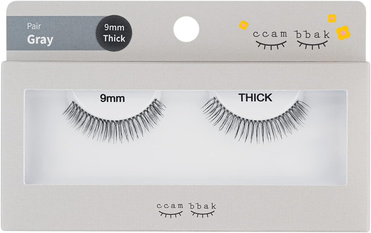 CCAMBBAK False Eyelash Extensions Semi-Permanent Idle Type 0.3 - 0.5 inches (8 - 12 mm), Matsueku Self Natural, Popular, DIY False Eyelash (0.3 inch (9 mm) Thick (Black))